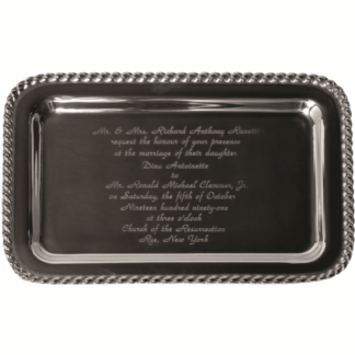 Masthead Small Rect. Tray w/Wedding Invitation