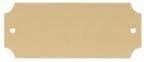 2 1/2" x 1" DynaSub Satin Gold Aluminum Perpetual Plate