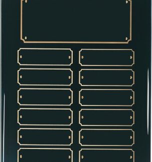 12 Plate Black Piano Finish Completed Perpetual Plaque