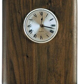 8" x 10" Elliptical Edge Round Corner Genuine Walnut Clock Plaque