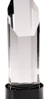 Octagon Slant-Top Crystal on Black Pedestal Base