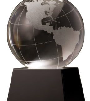 Crystal Globe on Black Base