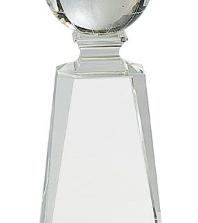 7 3/4" Crystal Globe on Clear Tower