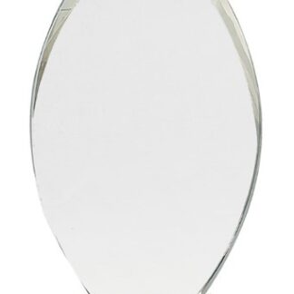 10 1/4" Crystal Oval on Clear Base