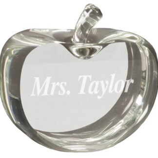 3 1/2" x 3 3/4" Flat Crystal Apple