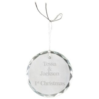 3" Crystal Round Faceted Ornament
