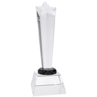 Crystal Rising Star with Clear Base