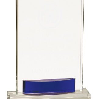 Crystal Rectangle with Blue Accent