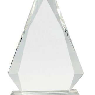 Clear Crystal Triangle on Clear Pedestal Base