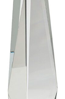 12" Clear Crystal Facet Slant-Top Tower