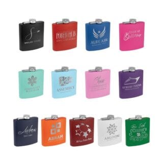 6 oz. Matte Powder Coated Stainless Steel Flask