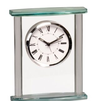 7" Square Glass Clock with Top