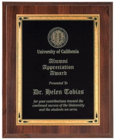 High Gloss Cherry Finish Plaque