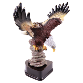 10 1/2" Hand Painted Eagle Resin with Base