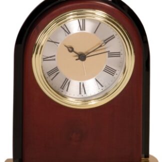6 1/2" Mahogany Finish Arch Clock