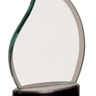 Jade Flame Metro Glass with Silver and Black Piano Finish Base