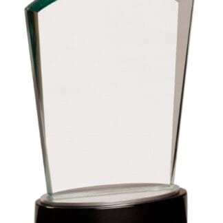 Jade Fan Metro Glass with Silver and Black Piano Finish Base