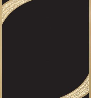 Black/Gold Brass Plated Steel Majestic Plaque Plate