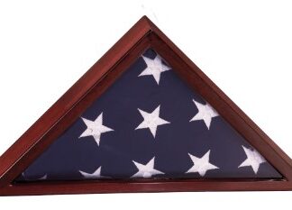 Rosewood Piano Finish Flag Display Case