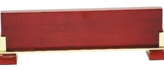 12 1/2" x 3 1/4" Rosewood Piano Finish and Metal Name Bar