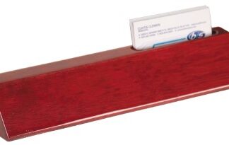 Rosewood Piano Finish Desk Wedge with Business Card Holder