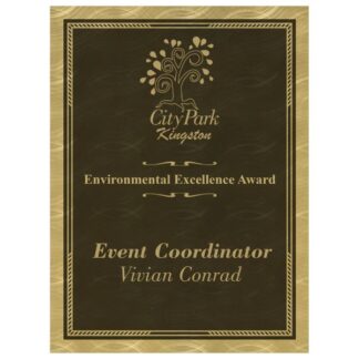 Smoke/Gold Brass Plated Steel Victory SunRay Plaque Plate