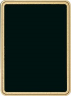 Black/Gold Brass Plated Steel Rounded Corner Plaque Plate