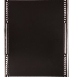 Black/Silver Aluminum Hi-Relief Plaque Plate