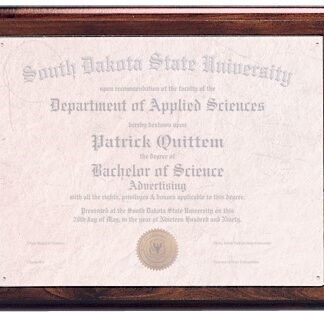 13" x 10 1/2" Cherry Finish Routed Plaque with 11" x 8 1/2" Plexiglass Window