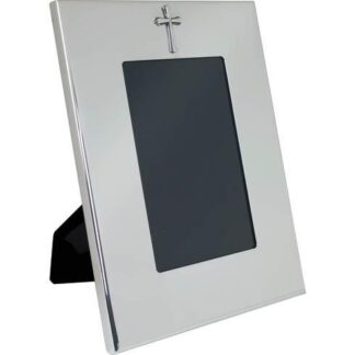 Vertical Wide Border Frame w/Cross 4" x 6"