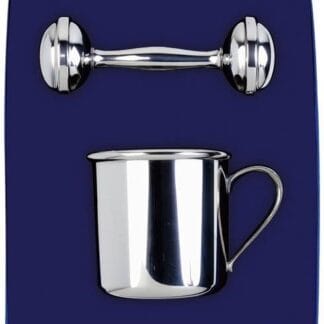 Straight Baby Cup & Rattle Gift Set