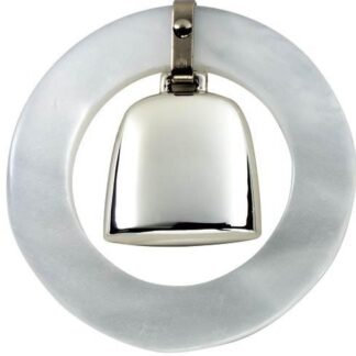 White Teething Ring Rattle