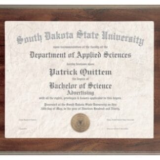 12" x 10" Cherry Finish Slide-In Frame Plaque with 10" x 8" Window