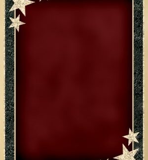 Red/Gold Brass Plated Steel Starburst Plaque Plate