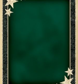 Green/Gold Brass Plated Steel Starburst Plaque Plate