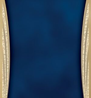 Blue/Gold Brass Plated Steel Showtime Plaque Plate