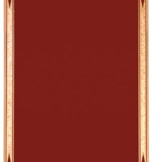 Red/Gold Brass Teardrop Plaque Plate
