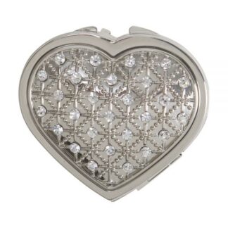 HEART COMPACT W/CRYSTALS
