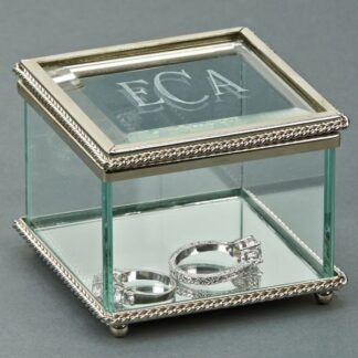 GLASS BOX WITH HINGED COVER