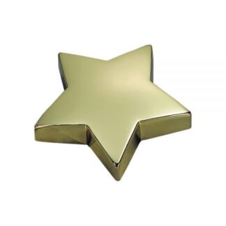 STAR SHAPED PAPERWEIGHT IN BRASSPLATE
