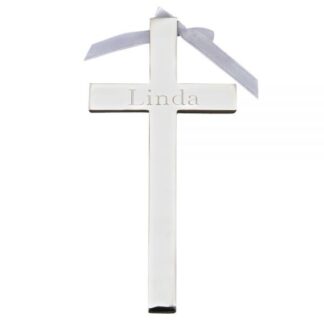 CROSS WITH WHITE RIBBON