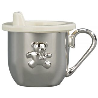 SILVERPLATED BABY CUP WITH CUP & SIPPY LID INSERT