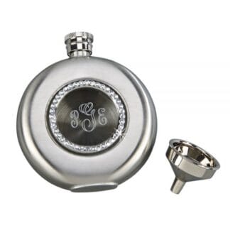 ROUND FLASK WITH CRYSTALS & WINDOW