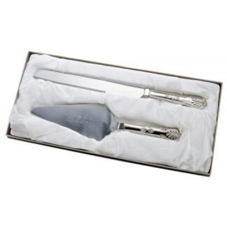 KNIFE & SERVER SET WITH KING'S PATTERN HANDLES