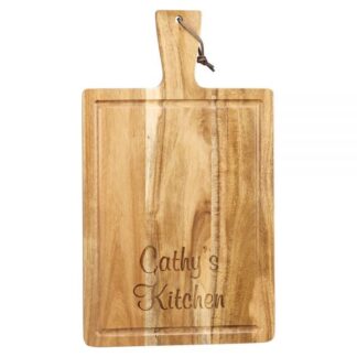 ACACIA WOOD HANDLED CUTTING BOARD