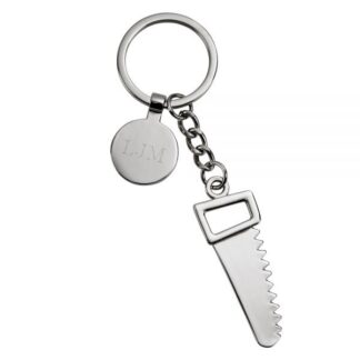Saw Key Chain w/Engraving Tag
