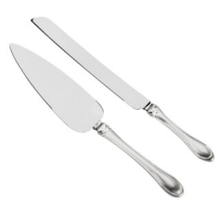 KNIFE & SERVER SET WITH 2-TONE HANDLES