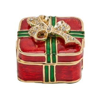 Red/Green Gift Trinket Box 1" x 1.5" x 1.5"