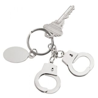 Handcuff Key Chain with Engraving Tag
