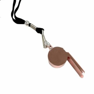 ROSE GOLD COACH'S WHISTLE WITH LANYARD